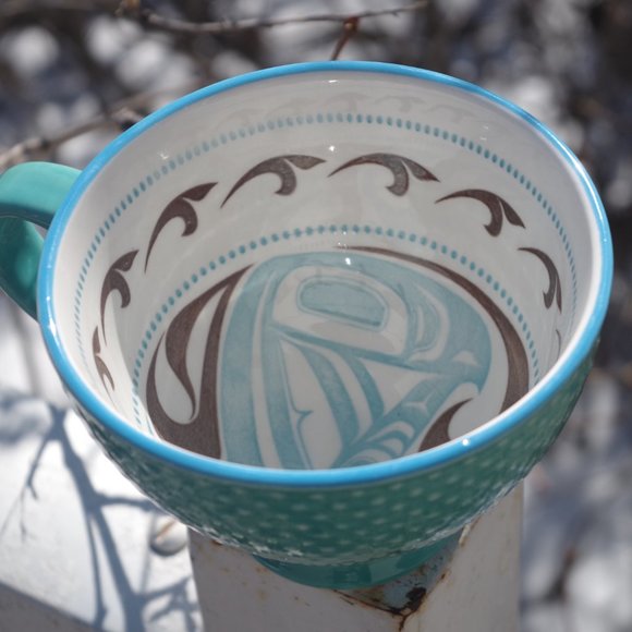 Native American Turquoise And Brown Mug By Native Home - Picture 8 of 9